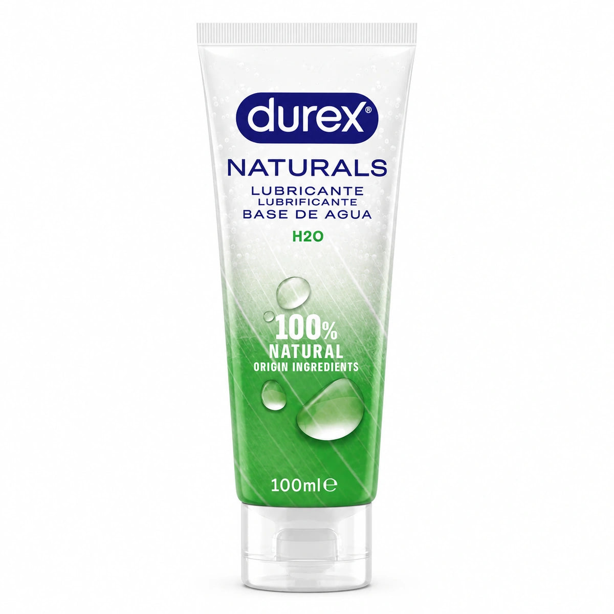 Durex Naturals Original H2O | Lubricante Íntimo Natural Base Agua | 100 ml