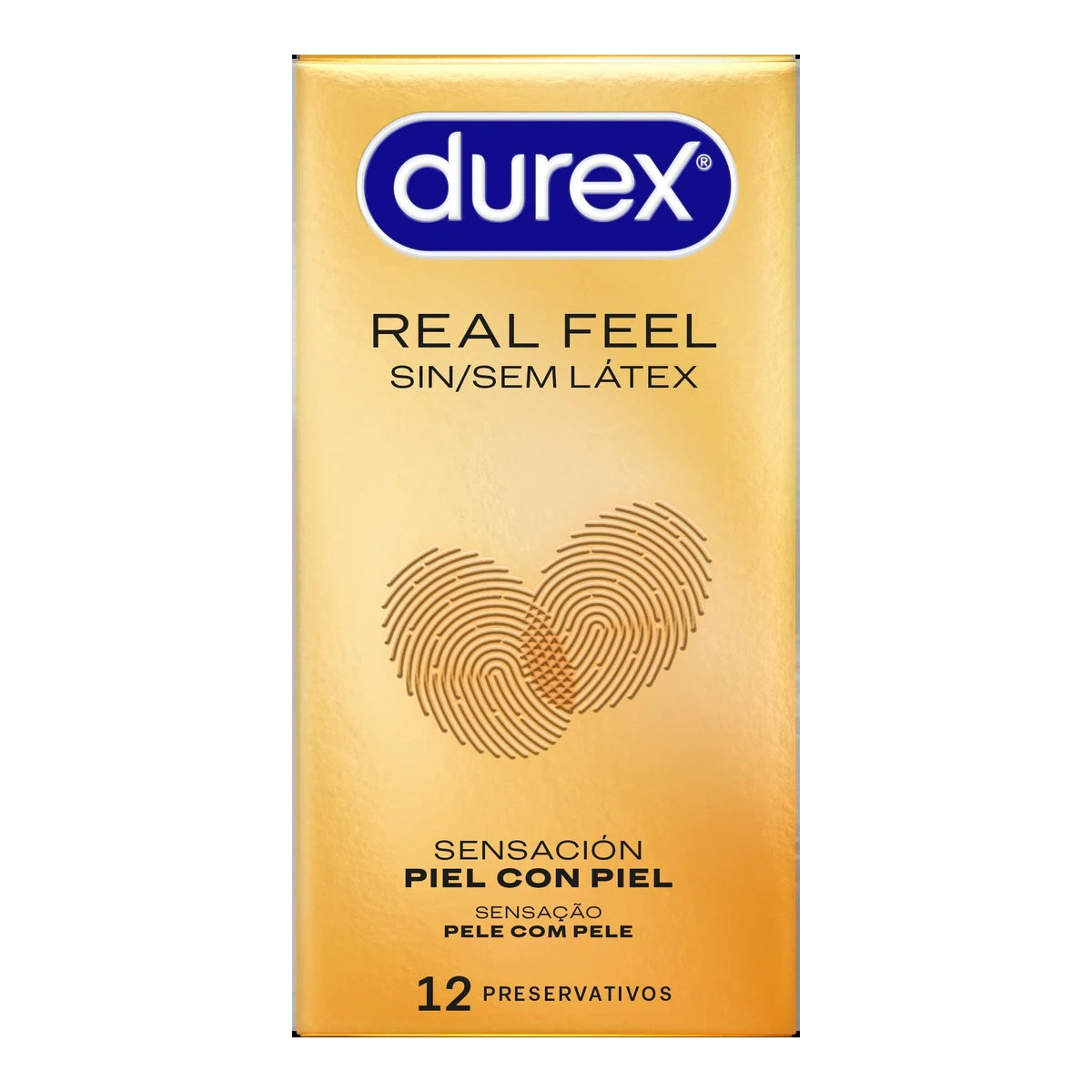 Durex Real Feel | Preservativos Sin Látex de Poliisopreno 56 mm