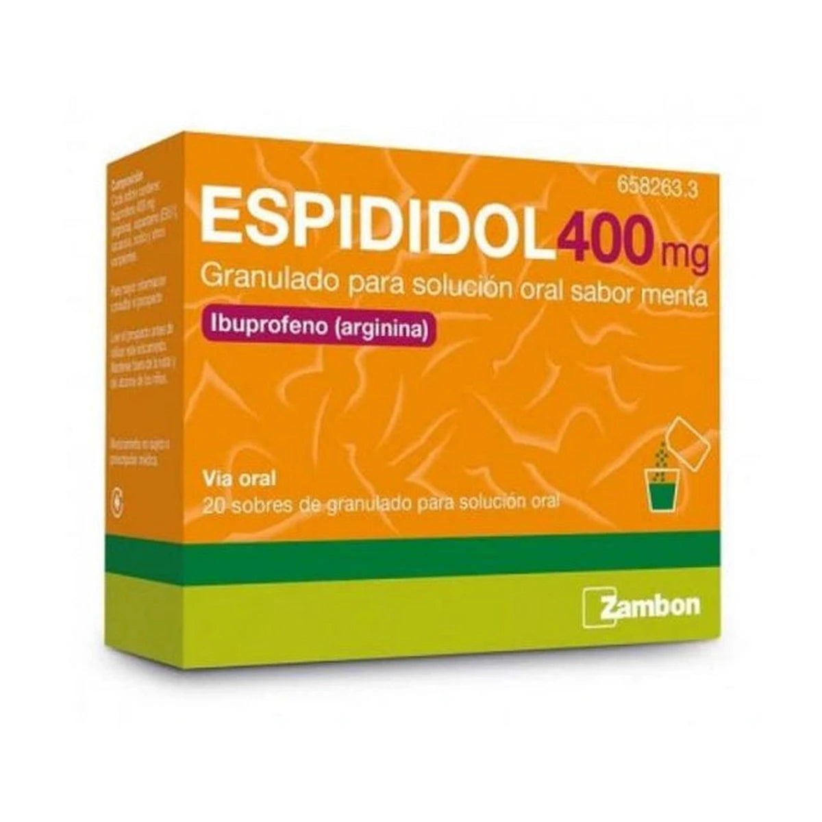 Espididol 400 mg granulado para solución oral sabor menta