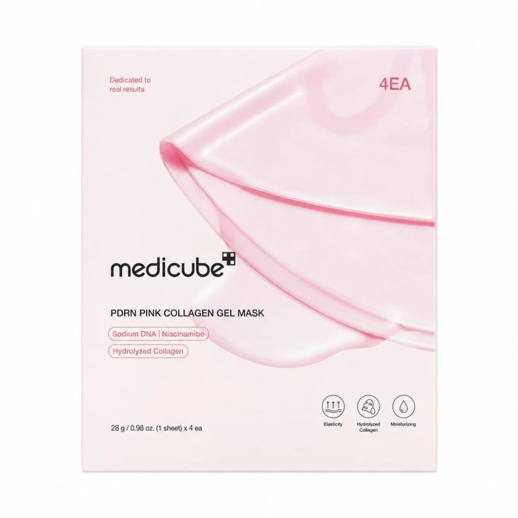 Medicube PDRN Pink Collagen Gel Mask | Mascarilla de Colágeno para Elasticidad y Luminosidad | 4 Unidades