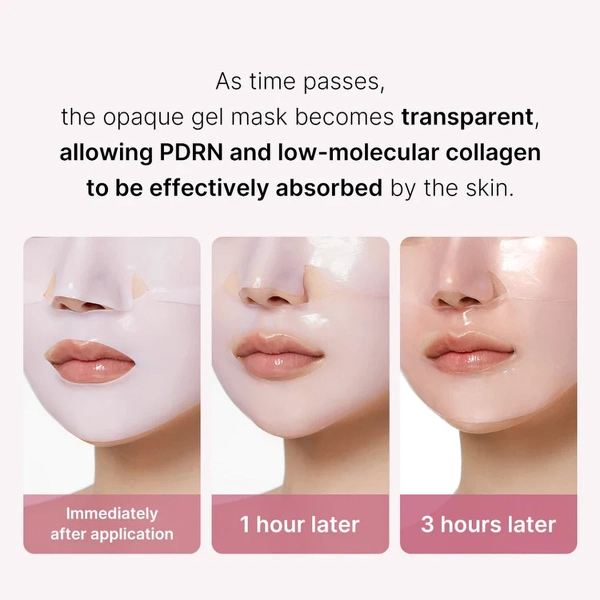 Medicube PDRN Pink Collagen Gel Mask | Mascarilla de Colágeno para Elasticidad y Luminosidad | 4 Unidades