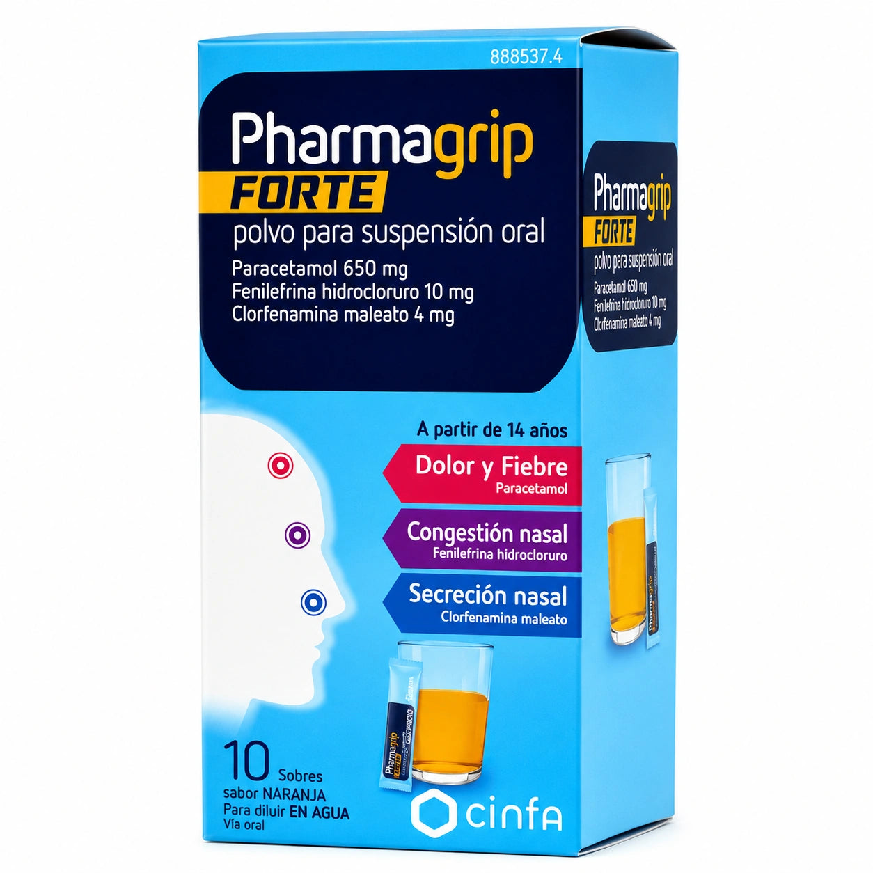 Pharmagrip Forte congestión y secreción nasal polvo para suspensión oral