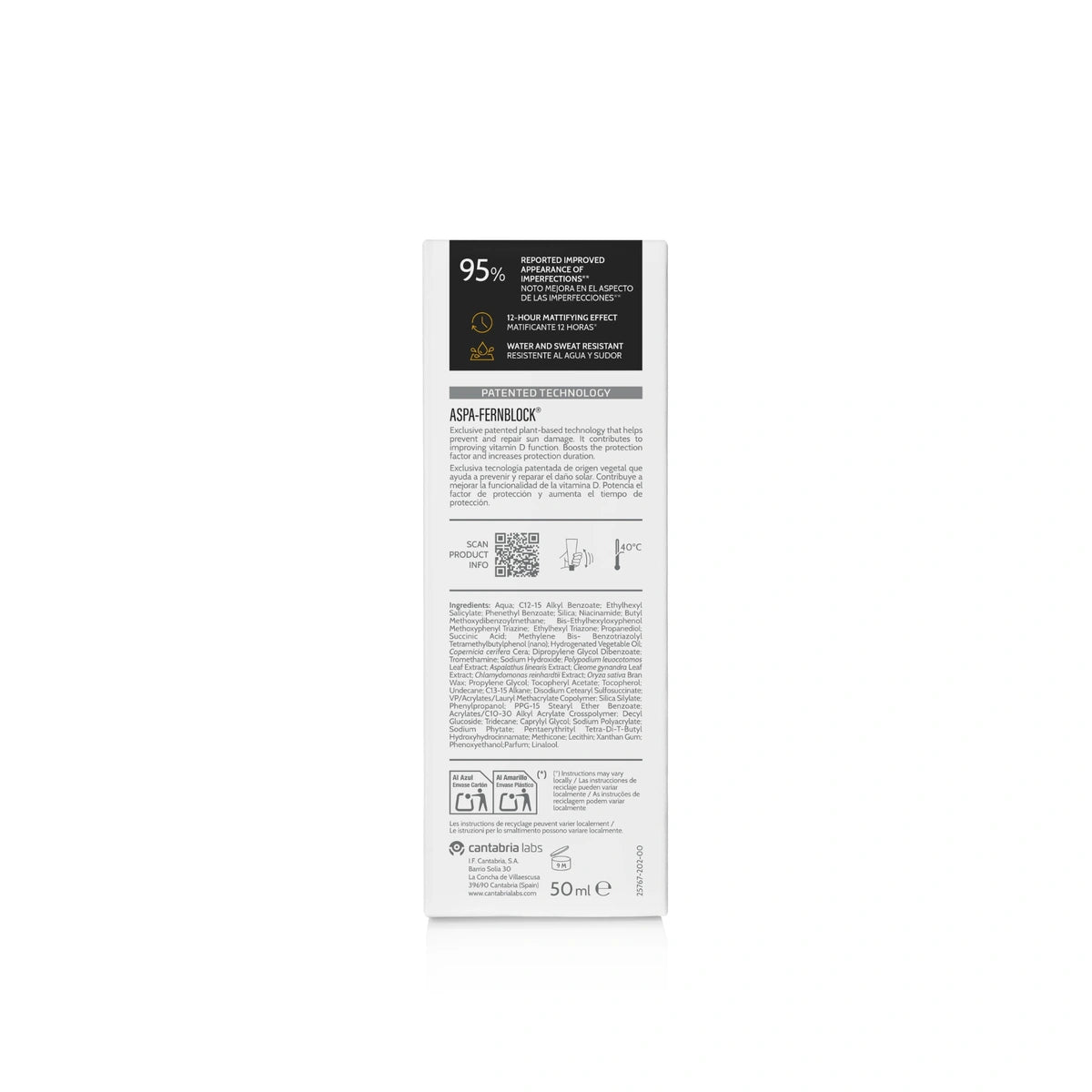 Heliocare 360º Acnimat SPF 50+ Fotoprotector Facial Matificante para Piel Grasa y Acneica