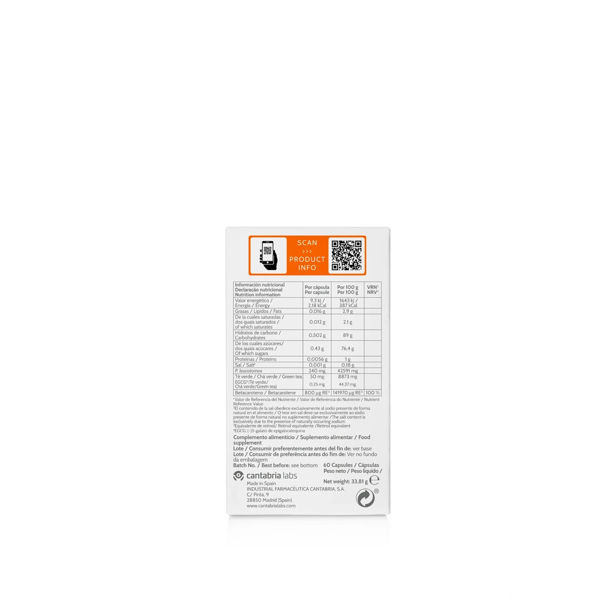 Heliocare Cápsulas Fotoprotección Oral 60 Cápsulas