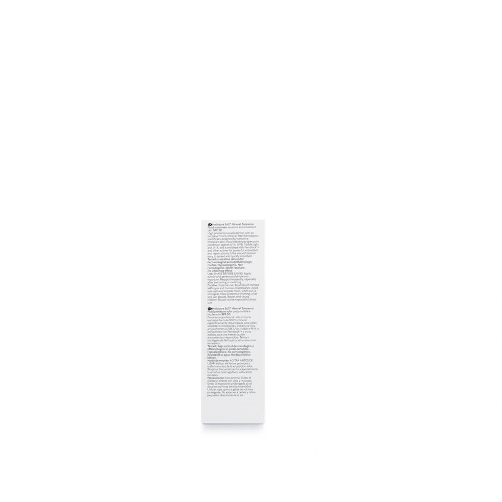 Heliocare 360º Mineral Tolerance Fluid SPF 50+ Fotoprotector Facial Mineral para Piel Sensible